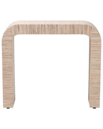 Baxton Studio Yareli Bohemian Woven Grasscloth Console Table