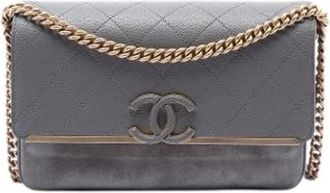 Chanel Pre-owned Lady Coco Schoudertas - Dames - Vintage Schoudertas - Grijs - ONE Size - Leer - Vintage