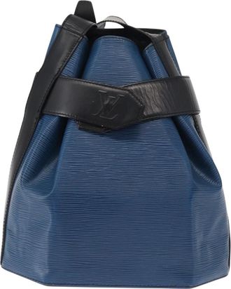 Louis Vuitton Vintage Sac Depaule Epi Leather Blue Leather Handbag (Pre-Owned)