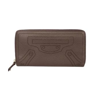 Balenciaga Pre-owned Portafoglio Lungo Classico Continental in Pelle di Vitello Impunturata - - Pre-owned - Donna - Marrone - ONE SIZE