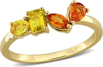 Mimi & Max Multi-Gem Four Stone Ring Sterling Silver