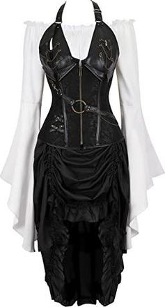 Grebrafan Corsets Classiques Fins Avec Jupon En Tulle, Tutu à