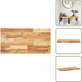 vidaXL Piano da bagno rustico - vidaXL Piano da Bagno Finitura a Olio 80x40x4 cm in Legno di Acacia - Piano da bagno in legno massello
