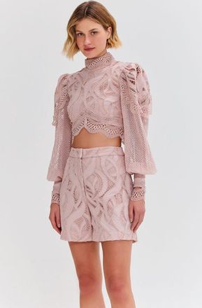 PatBo Aura Lace Short in Rose at Nordstrom, Size 10