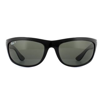 Ray-Ban Ray-ban wrap unisex zwart groen gepolariseerde zonnebril