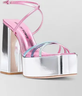 Haus Of Honey leather platform sandals