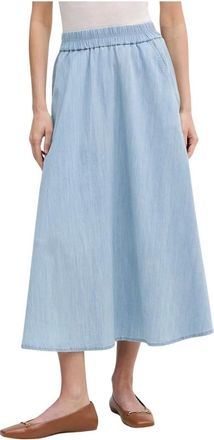 Marc Aurel Dames, Rokken, Blauw, Maat: 2XL Denim