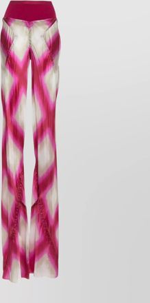 Rick Owens high waist flared trousers with sheer fabric