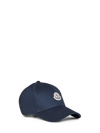 Moncler Mens Baseball Cap Navy Blue Cotton Gabardine Hat