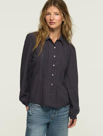Lucky Brand Womens Novelty Pintuck Blouse