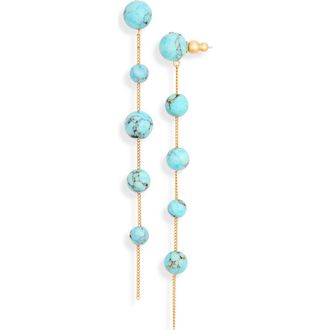 Cult Gaia Atum Linear Drop Earrings in Ibiza Turquoise at Nordstrom
