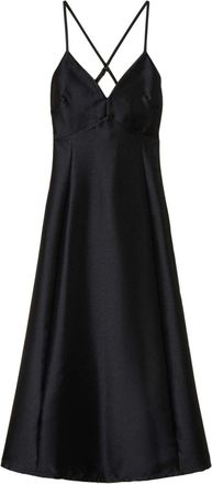 Twin-Set twill midi dress - Black