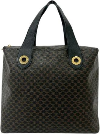 Celine Pre-owned Macadam Triomphe Leren Tote Bag - unisex - Vintage Shopper - Zwart - ONE Size - Leer - Vintage