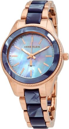 Anne Klein Quartz Navy Mother of Pearl Dial Ladies Watch AK/3770NVRG