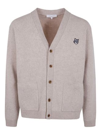 Maison Kitsun&eacute; Fox Head Milano Wool Cardigan