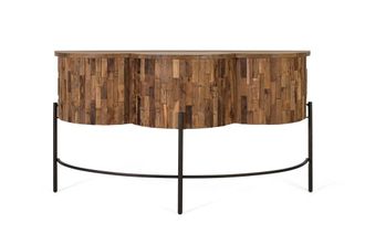 Giner&Colomer Consola de madera de teca 165 cm estilo r&uacute;stico chic contempor&aacute;neo