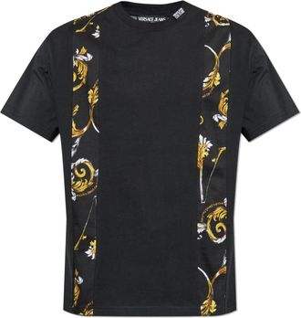 Versace Jeans Couture T-shirt met Barocco-print - Heren - T-shirts - Zwart - M - Katoen - Tops