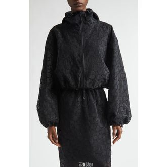 Cecilie Bahnsen Aisha Blouson Jacket in Black Felicia Embroidery at Nordstrom, Size 10 Us