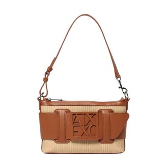A|X Armani Exchange Woven Straw Crossbody Bag