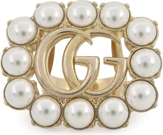 Gucci Champagne Gold Gold Plating Band Ring (Pre-Owned)