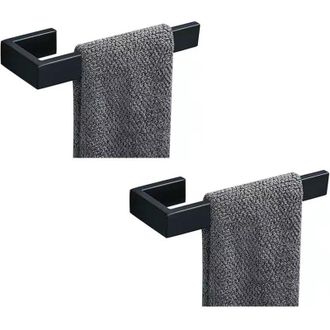OEM Toallero De 2 Piezas, Aro Para Toallas - Toallero De Pared De Acero Inoxidable 304 Grueso, Dise&ntilde;o Rectangular Moderno Para Ba&ntilde;o - Crezuo