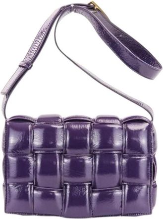 Bottega Veneta Borsa a spalla Bottega Veneta Pre-owned Padded Cassette in pelle verniciata - - Pre-owned - Donna - Viola - ONE SIZE