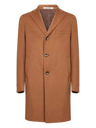 Tagliatore notched-lapel three-buttons coat - Brown
