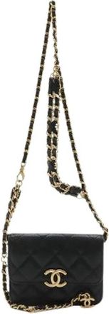 Chanel Pre-owned Vintage Cross Body Bag - Dames - Vintage Schoudertas - Zwart - ONE Size - Leer - Vintage