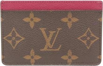 Louis Vuitton Pre-owned Simple Card Case - Dames - Vintage Accessoires - Bruin - ONE Size - Vintage