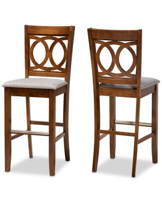 Baxton Studio Carson 2-Piece Bar Stool Set
