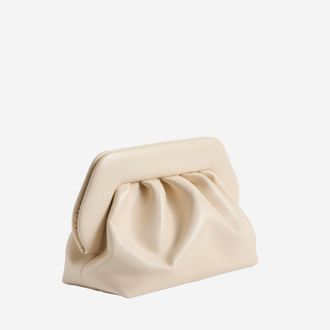 Themoir&egrave; Vegan Fabric Clutch - White