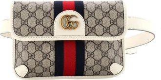 Gucci Marsupio Ophidia GG in tela cerata e pelle - Marrone