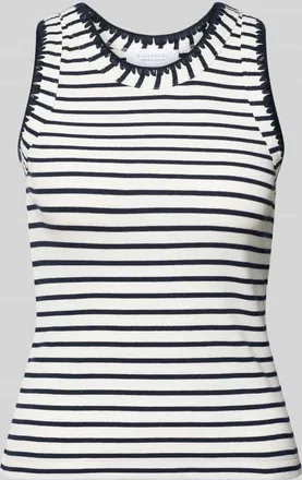 Rich & Royal Tanktop mit Stitchings und Rundhalsausschnitt in Marine, Gr&ouml;&szlig;e XL
