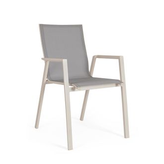 Decorspace Decor Space - Sedia krion Struttura In Alluminio Con Braccioli Per Interni Ed Esterni -pelican / Confezione Da 2 Pezzi