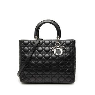Dior Pre-owned Dior Large Lambskin Cannage Lady Ladies AM5XHA461IVT002G