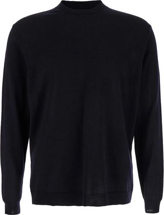 low brand Dubbele Crewneck Jumper Sweaters - Heren - Ronde hals truien - Blauw - L - Truien & Vesten