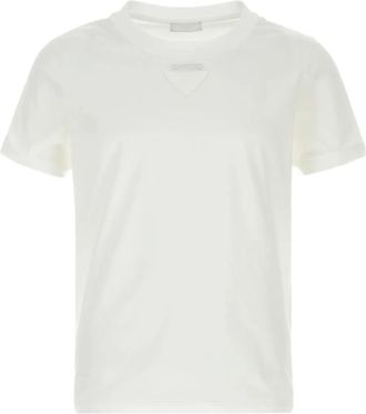 Prada T-shirt met patch - Wit