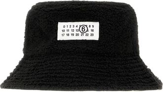 Maison Margiela Accessoires, Heren, Zwart, ONE Size, Polyester, Bucket Hat met patch