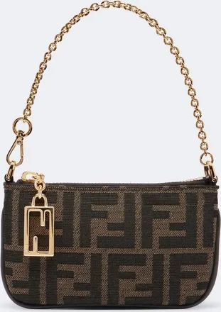 Fendi Tube Mini FF Zucca pouch