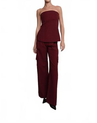 Parentezi Ayle Bustier Top In Burgundy