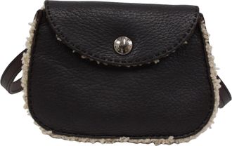Herm&egrave;s Dark Brown Taurillon Clemence Leather Leather Fanny Pack Pochette (Pre-Owned)