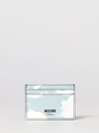 Moschino Portacarte di credito Archive Clouds in pelle