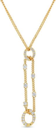 Bony Levy 18K Gold Varda Natural Diamond Y-Necklace in 18K Yellow Gold at Nordstrom, Size 18