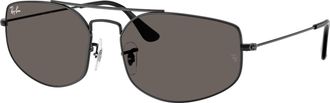 Ray-Ban EXPLORER 5 Dark Grey Irregular Unisex Sunglasses RB3845 002/B1 57