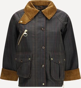 Barbour Marena check waxed Jacket Female 12