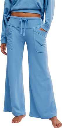 Free People Staycation Lounge Pants in Blissful Blue at Nordstrom, Size X-Small