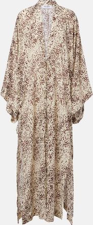 The Attico Vestido de playa de algod&oacute;n estampado