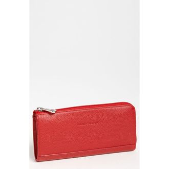 Longchamp Leather Wallet in Vermillion at Nordstrom Rack