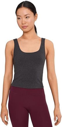 Pact On The Go-To Square Neck Tank Top Womens Clothing Charcoal Heather : XL, Cotton/Elastane