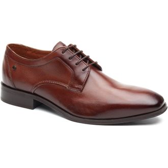 Base London Dome Lace Up Leather Mens Burnt Tan Lace-Up Shoes - Size UK 12